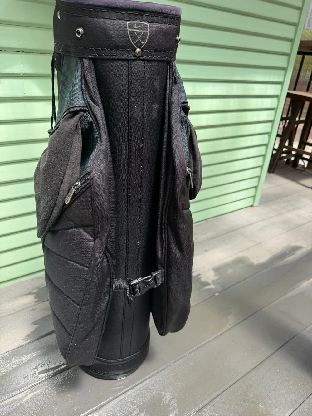 Nike Black and Gray Duffel-Style Golf Carry Bag